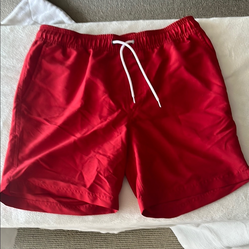 Black Brown 1826 Red Swim Trunks Quick-Drying Lightweight ( never worn no tag)